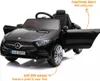 A black toy Mercedes car with its doors open, highlighting features. Produktbild-Vorschau