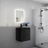 Badmöbel Set HUTI-Serie 60cm Schwarz Waschbecken mit Produktbild-Vorschau 3
