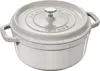 Staub Round Cast Iron Pot - 1.7 ltr  White Truffle Anteprima dell’immagine prodotto 1