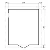 Dřevěná garáž 6 m² − komora s okny − V222xD320xŠ244 cm - Náhled obrázku produktu 2