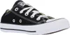 A black Converse All Star shoe on a white background. Voir les images du produit