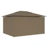 vidaXL Gartenzelt mit Vorhängen 4x3 m Taupe 180 g/m² Produktbild-Vorschau 2