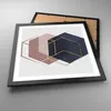 Gerahmtes Poster - Schwarzer Rahmen - Sechsecke Modern Gold Produktbild-Vorschau 3