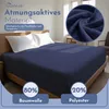 Frottee Spannbettlaken Navy blau 200 X 220 + 40 CM Produktbild-Vorschau 5