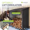 Juskys Holzunterstand Enno für Brennholz außen - Produktbild-Vorschau 4