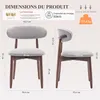 Lot de 2 Chaises, robustes et élégantes, style nordique Voir les images du produit 2