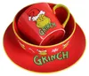 Grinch Vánoční sada nádobí – hrnek, talíř, mísa, červená Náhled obrázku produktu 4