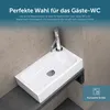 doporro Lavandino Bagno da Appoggio Lavabo ad Angolo Anteprima dell’immagine prodotto 3