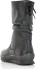 A black leather boot shown from the back. Podgląd zdjęcia produktu