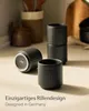 Cosumy Espressotassen Set 4er Schwarz – Stapelbare Espresso Produktbild-Vorschau 5