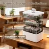 Tablettenbox groot, 4-laags, met draaghandvat, voor het n Productafbeelding-voorbeeld 2