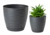 Pot de fleurs en plastique anthracite avec socle 10,7 x 11 Voir les images du produit 1