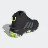 A black Adidas Fortatrail Boa K shoe shown from the side and back. Podgląd zdjęcia produktu