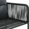 vidaXL Gartenstühle 2 Stk. mit Polstern Poly Rattan Schwarz Produktbild-Vorschau 3