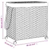 vidaXL Kôš na bielizeň s kolieskami Biely 60x35x60,5 cm Náhľad obrázku produktu 8