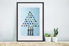 MuchoWow® Gerahmtes Poster Ein Weihnachtsbaum aus Kugeln Produktbild-Vorschau 4