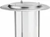 A close-up view of the top portion of a modern outdoor lamp. Produktbild-Vorschau
