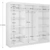 A diagram showing the dimensions of a wardrobe. Produktbild-Vorschau