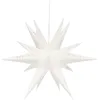 A white, star-shaped paper lantern with gold dots, suspended by a white string against a white background. Podgląd zdjęcia produktu