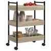 vidaXL Kuchyňský vozík Sonoma dub 50x30x70 cm materiál na Náhled obrázku produktu 6