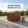 IvoQ Pflanzkasten aus Holz für Draußen - Quadratisch Produktbild-Vorschau 2