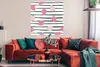 MuchoWow® Poster Sommerlich - Erdbeeren - Rosa - Streifen Produktbild-Vorschau 2
