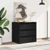 vidaXL Cassettiera nera 60x41x58 cm materiale a base di Anteprima dell’immagine prodotto 3