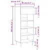 vidaXL Szafka na buty biała wysoki połysk 40x36x105 cm Podgląd zdjęcia produktu 6