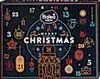 A dark, festive image of a Christmas advent calendar with various festive icons and numbers. Produktbild-Vorschau