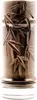 A close-up of a decorative metallic vase with a bamboo design. Anteprima dell’immagine prodotto
