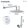 HOMELODY Regendusche Duschsystem mit Thermostat Unterputz Produktbild-Vorschau 9