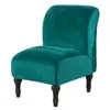 Armless Chair Slipcover Stretch Samt Elasthan Stuhlbezüge  Produktbild-Vorschau 2