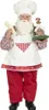 Clayre & Eef Figur Weihnachtsmann 28 cm Rot Weiß Textil Produktbild-Vorschau 1