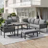 A modern outdoor furniture set on a patio. Produktbild-Vorschau