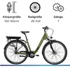 Zündapp Z600 City E Bike Damen 28 Zoll khaki Produktbild-Vorschau 3
