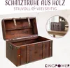 Kingpower Schatztruhe aus Holz Box mit Schloss Schatzkiste Produktbild-Vorschau 2