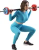 A woman performing a squat exercise with a barbell. Produktbild-Vorschau