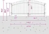 vidaXL Doppeltor mit Schloss Woerden Grau 299,5 x 199,5 cm Produktbild-Vorschau 8