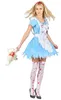 Alice-Horrorkostüm Halloween-Damenkostüm blau-weiss - M Produktbild-Vorschau 3