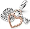 Doppelter Herzschloss Charm von PANDORA aus 925er Silber, Produktbild-Vorschau 5