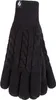 A pair of black knitted gloves with a cable knit pattern. Anteprima dell’immagine prodotto