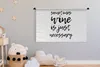 MuchoWow® Wandteppich Wandbehang Zitat vor weißem Produktbild-Vorschau 3