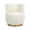 LVHOM draaistoel met metalen voet, relaxstoel, loungestoel, Productafbeelding-voorbeeld 2