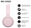 Sony WHCH520P.CE7 cuffia e auricolare Wireless A Padiglione Anteprima dell’immagine prodotto 18