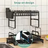 Odkapávač na nádobí - kovový odkapávač na nádobí - 2 patra Náhled obrázku produktu 3