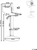 BELIANI Trendy Barhocker 2er Set Transparent/Weiß Metall Produktbild-Vorschau 3