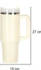 Kubek termiczny ze słomką i uchwytem, 1200 ml, kremowy Podgląd zdjęcia produktu 11