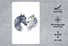 MuchoWow® Mauspad Mousepad Pferde - Aquarell - Grau - Produktbild-Vorschau 2