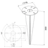 TRIBECCO zemní hrot Ø116x300mm pro zahradní lampu s otvorem Náhled obrázku produktu 8