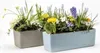 Two rectangular planters filled with various spring flowers and greenery, set against a white background. Náhled obrázku produktu